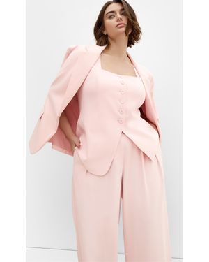 City Chic Plus Size Abbie Blazer - Pink