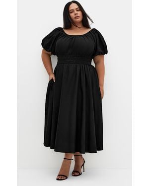 City Chic Plus Size Lillian Midi Dress - Black