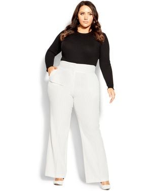 City Chic Plus Size Penelope Pants - White