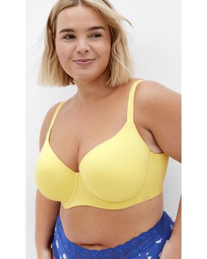 City Chic Plus Size Smooth & Chic Cotton T-Shirt Bra - Yellow