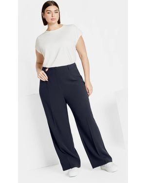 City Chic Plus Size Yasmine Pants - Blue