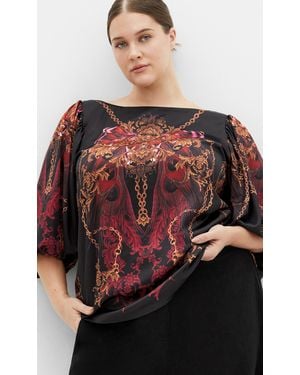City Chic Plus Size Ivanna Top - Red