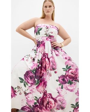 City Chic Plus Size Rosalee Sleeveless Print Maxi Dress - Pink