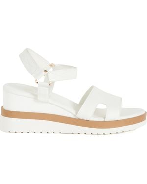 City Chic Plus Size Wide Fit Viki Platform Shoes - White