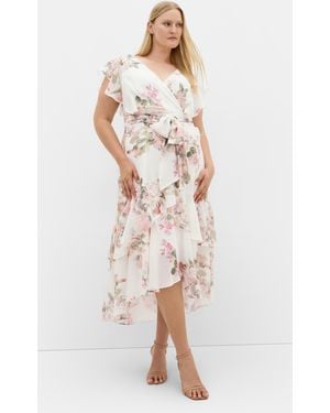 City Chic Plus Size Demure Ivory Maxi Dress - Natural