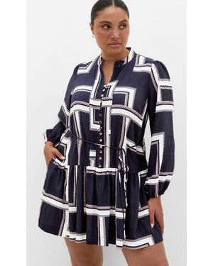 City Chic Plus Size 403 Forbidden Dress - Blue