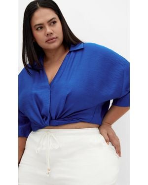 City Chic Plus Size Rosie Shirt - Blue