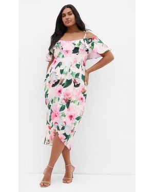 City Chic Plus Size Love Me Do Light Dress - Red