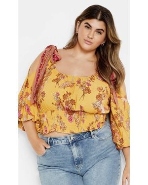 City Chic Plus Size Venice Top - Orange