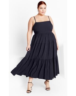 City Chic Plus Size Mystic Dress - Blue