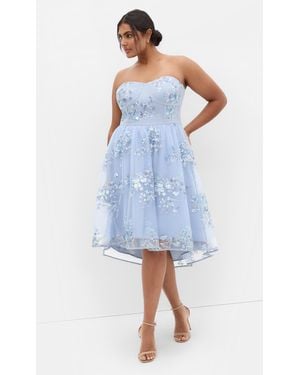 city chic embroidered tulle maxi dress City Chic Plus Size Embroidered Tulle Dress in Black