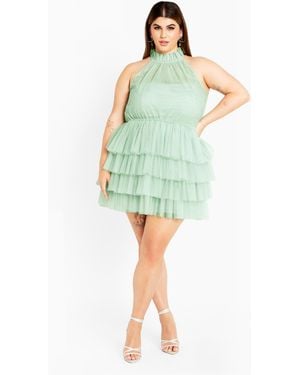 City Chic Plus Size Jude Dress - Green