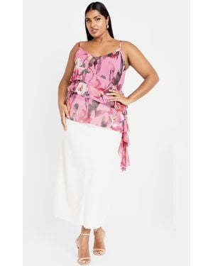 City Chic Plus Size Top - Red