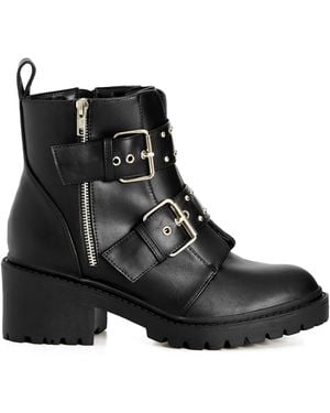 City Chic Plus Size Wide Fit Thalia Ankle Boot - Black