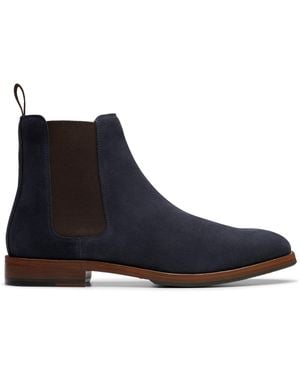 Clarks Craft James Top Chelsea Boot Standard Fit - Blue