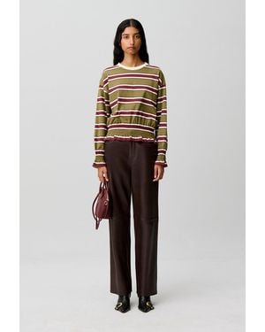 Claudie Pierlot Long-Sleeved Round Neck T-Shirt - Multicolour