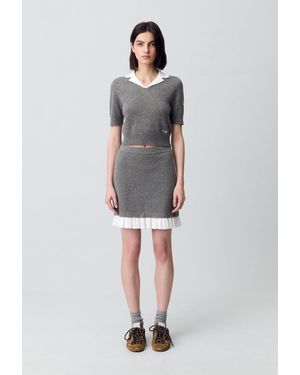 Claudie Pierlot Short Skirt - Grey