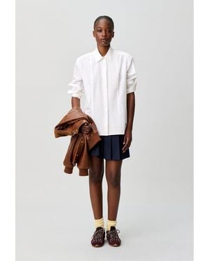 Claudie Pierlot Claudie Embroidered Poplin Shirt - White