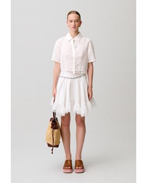 Claudie Pierlot Chemise Dentelle - Blanc