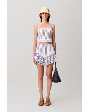 Claudie Pierlot Strappy Crop Top - White