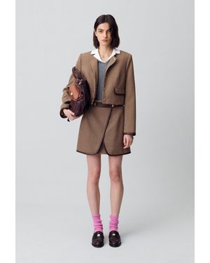 Claudie Pierlot Kurzer Hahnentritt-Rock - Mehrfarbig