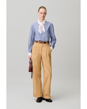 Claudie Pierlot Checked Poplin Blouse - Blue