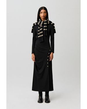 Claudie Pierlot Long Fitted Jersey Dress - Black