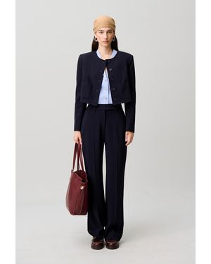 Claudie Pierlot Round Neck Jacket - Blue