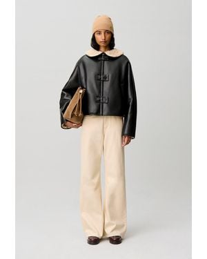 Claudie Pierlot Manteau Court Coupe Large - Noir