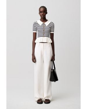 Claudie Pierlot Striped Jumper - White