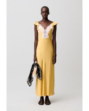Claudie Pierlot Satin Lace Dress - Metallic