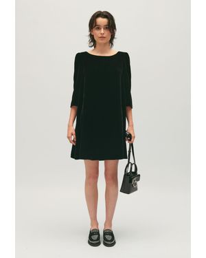 Claudie Pierlot Rififi Short Velour Dress - Black
