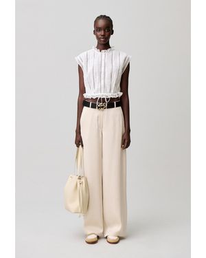 Claudie Pierlot Sleeveless Short Shirt - Natural