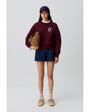Claudie Pierlot Victorian Collar Cotton Sweatshirt - Red