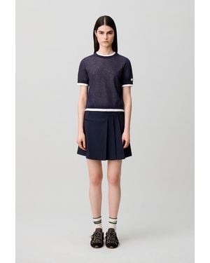 Claudie Pierlot Contrast Knit Jumper - Blue