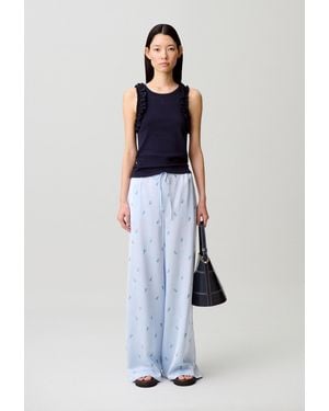 Claudie Pierlot Embroidered Cotton T-Shirt - White