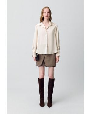 Claudie Pierlot Floaty Pleated Blouse - White