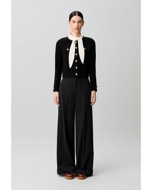 Claudie Pierlot Straight-Leg Tailored Trousers - Black