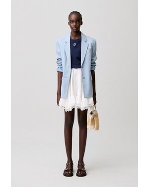Claudie Pierlot Kurzer Spitzenrock - Blau