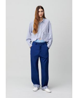 Claudie Pierlot Gestreifte Saumhose - Blau