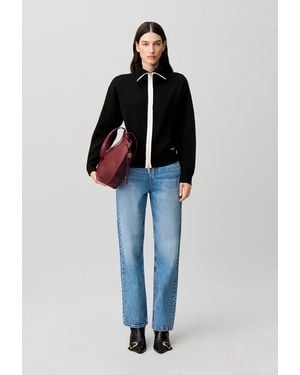 Claudie Pierlot Strick-Cardigan Mit Troyer-Kragen - Blau