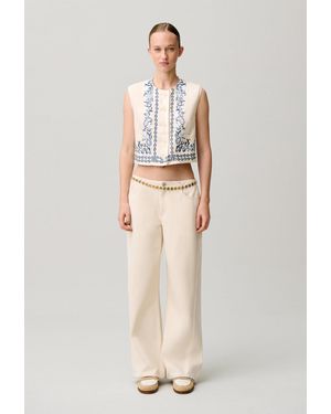 Claudie Pierlot Sleeveless Short Jacket - Natural