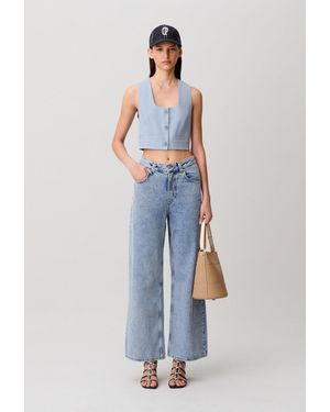Claudie Pierlot Tailored Linen Jacket - Blue