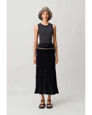 Claudie Pierlot Long Crochet Skirt - White