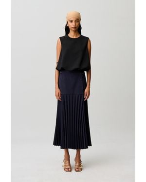 Claudie Pierlot High-Waisted Maxi Skirt - Blue