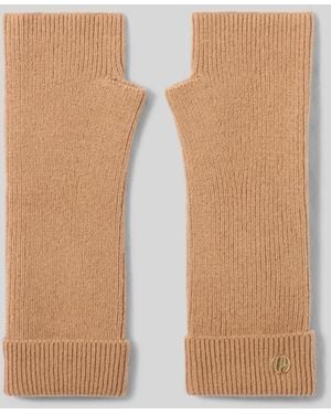 Claudie Pierlot Wollstulpen Mit Goldniete Cp - Weiß