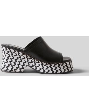 Claudie Pierlot Zweifarbige Geflochtene Pantoletten - Grau