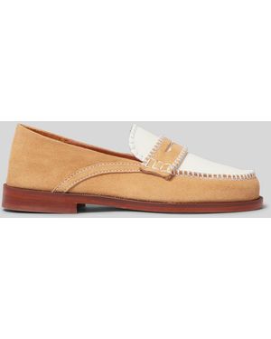 Claudie Pierlot Suede Ballet Flats, Stitch Detail - Multicolour