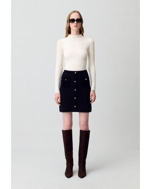 Claudie Pierlot Kurzer Strickrock - Weiß