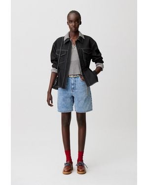 Claudie Pierlot Straight-Leg Denim Shorts - Blue